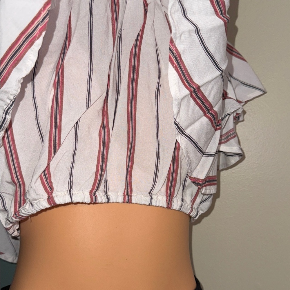 Gypsy Love Striped Flutter Sleeve Top - Size XL - Picture 3 of 5